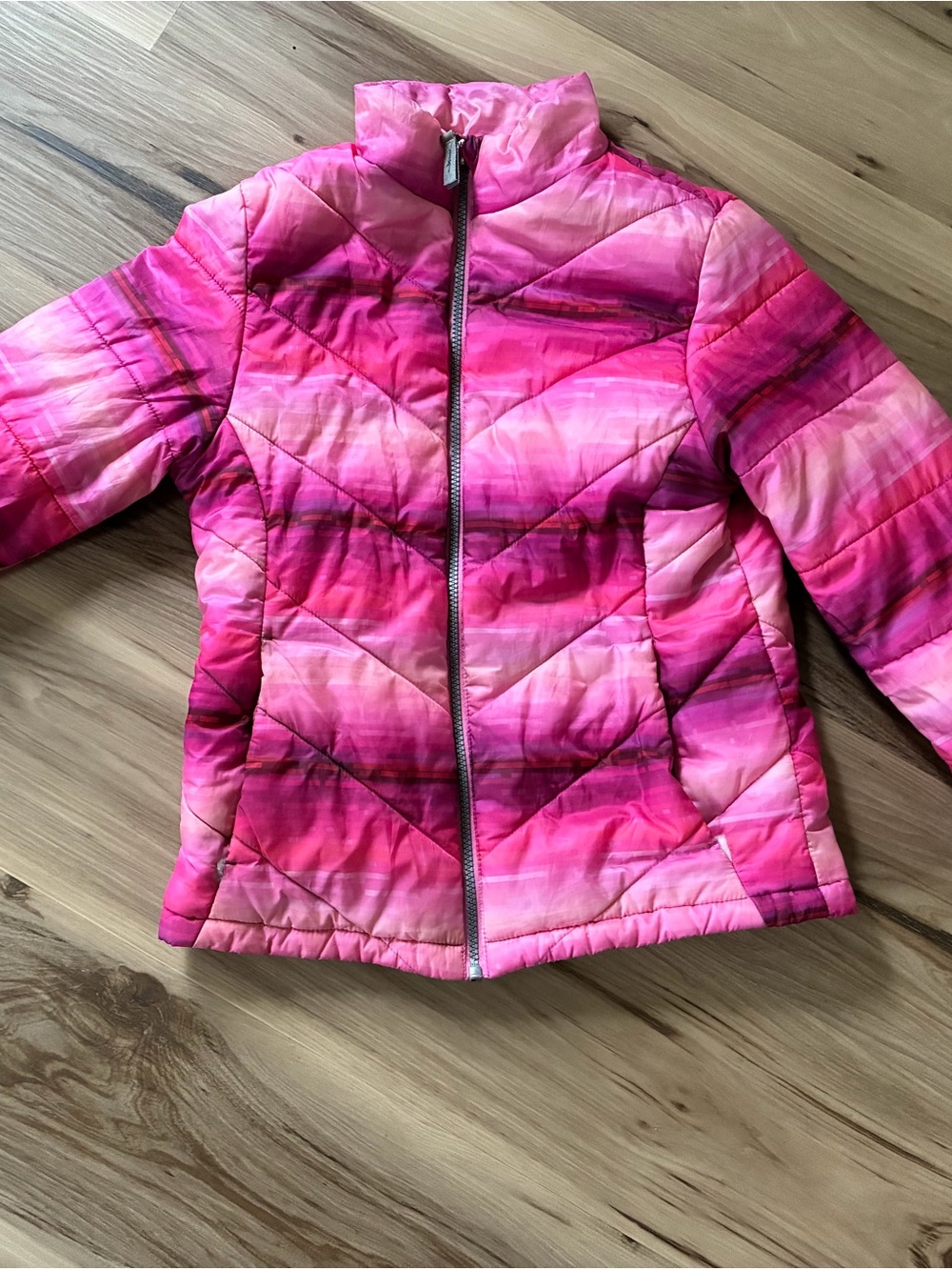 ZeroXposur Girls Pink Gradient Puffer Jacket